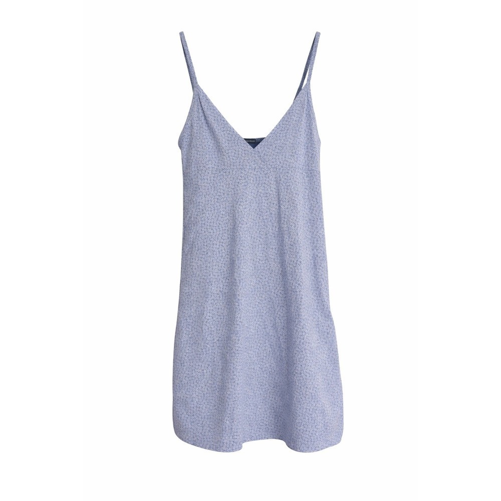 Brandy Melville Blue Floral Slip Dress XS Spaghetti Strap Italy